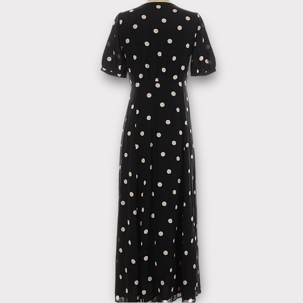 Sézane Robe Sollie Black Polka Dot Ecru FR 34 / US 2 - Picture 12 of 16
